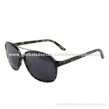 Vintage Sunglasses, Double Bridge Black Frames